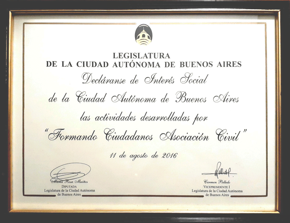 diploma declaracion de interes formando ciudadanos